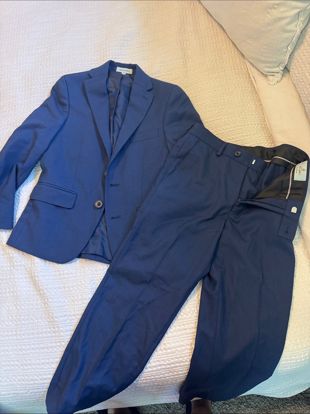 Class Club Boys Navy Blue Two-Piece Suit Jacket & Pants